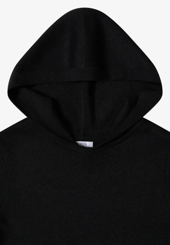 Glitterjurk met capuchon Black