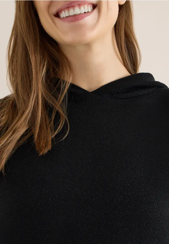 Glitterjurk met capuchon Black