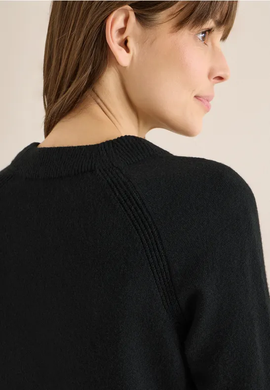 Zachte gebreide jurk Black