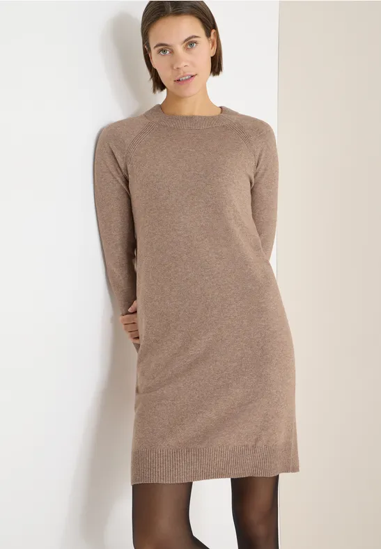 Softes Strickkleid urban taupe melange