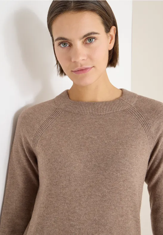 Softes Strickkleid urban taupe melange