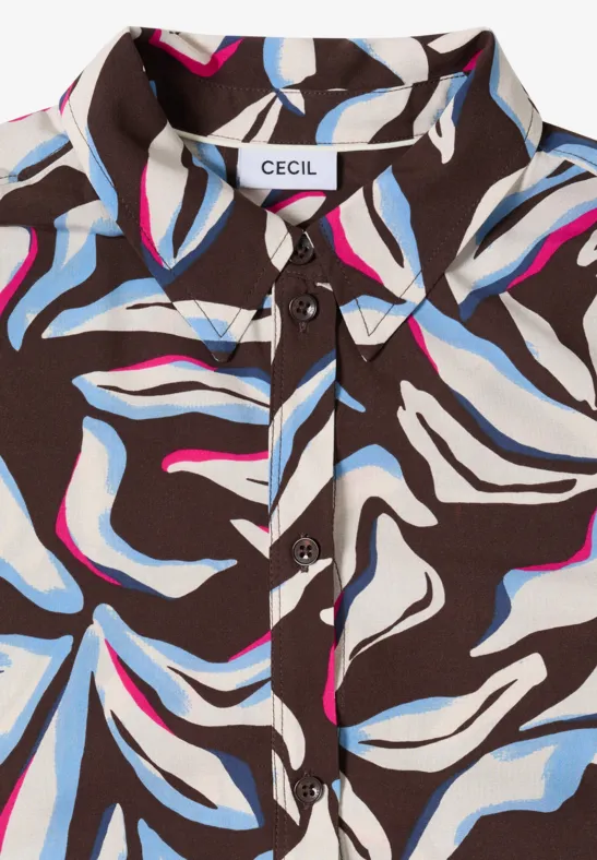 Kleid mit floralem Muster macchiato brown