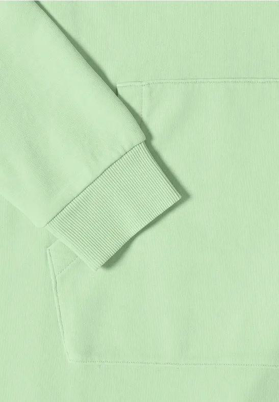 Knielange jurk met capuchon juicy lime