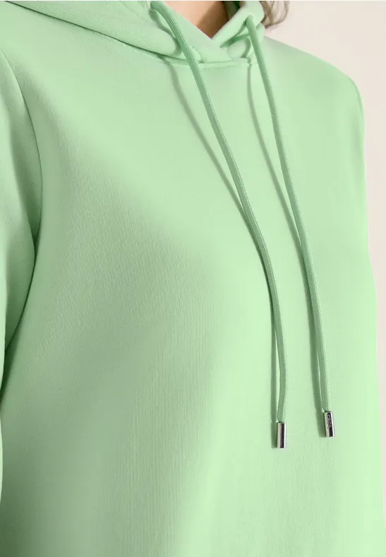 Knielange jurk met capuchon juicy lime