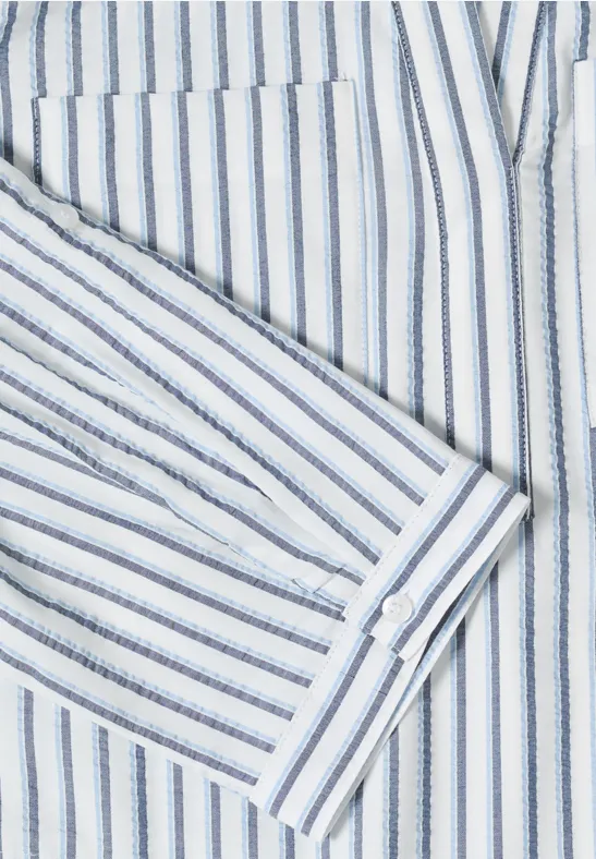 Robe à rayures, longueur genou sporty denim blue