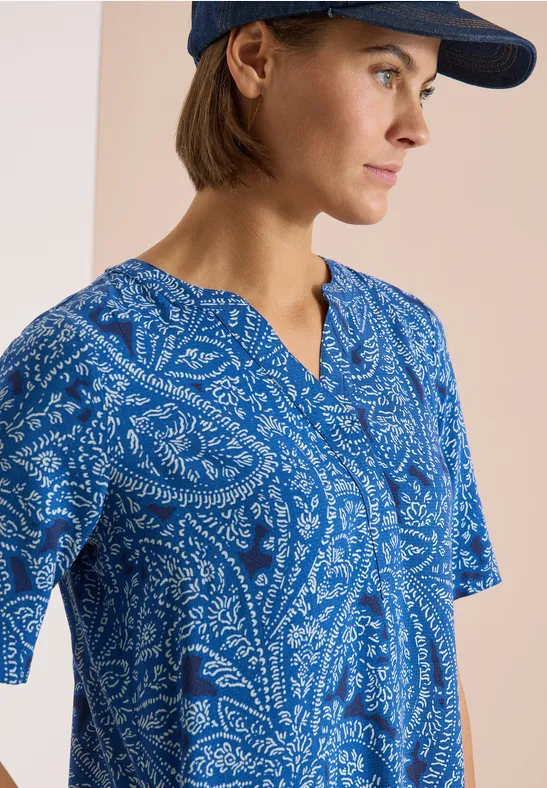 Robe à longueur de genou avec motif paisley universal blue