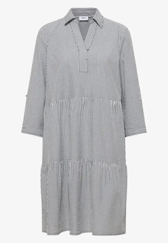 Robe longueur genou en qualité seersucker universal blue