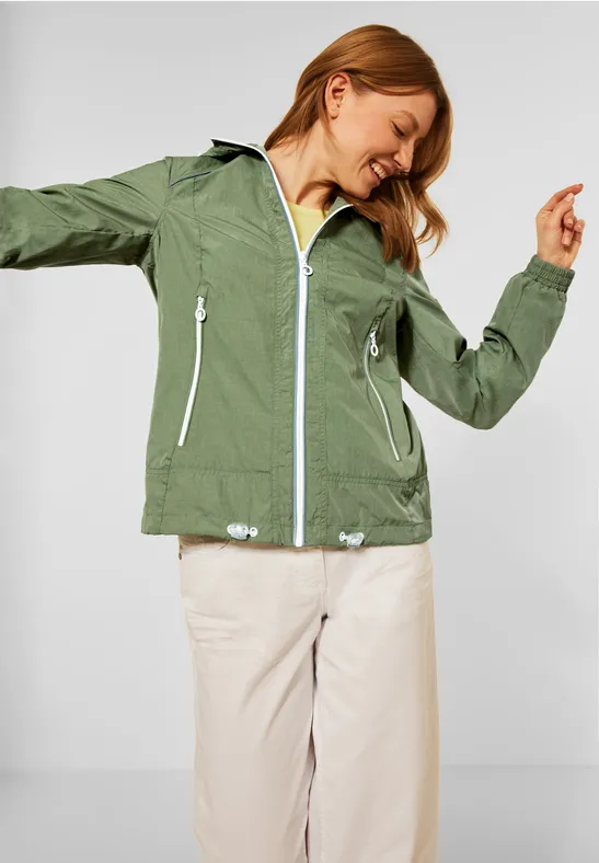 Coupe-vent chiné algae green