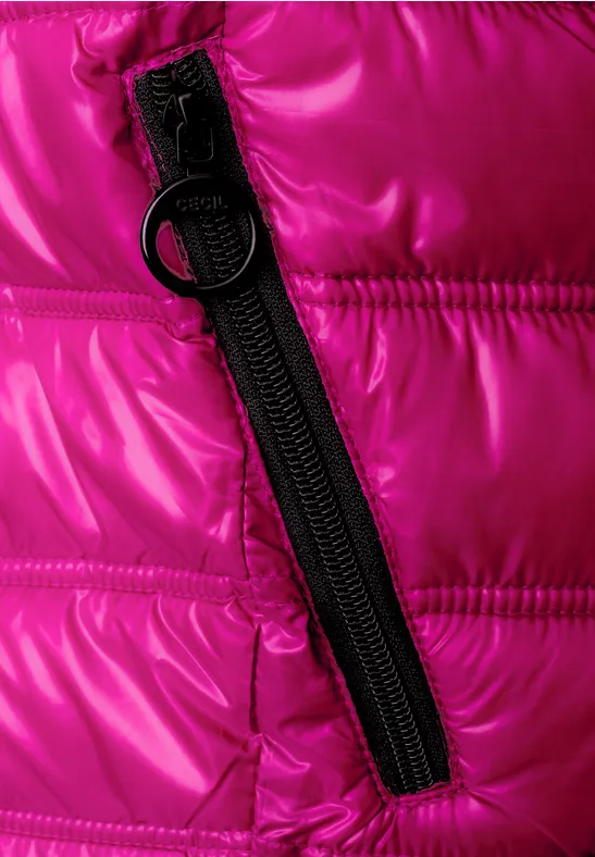 Steppjacke mit Kapuze bright pink