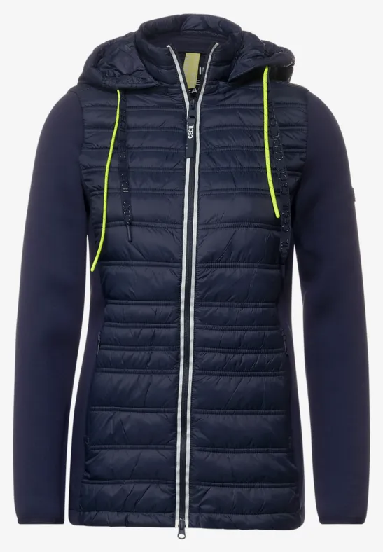 Übergangsjacke mit Kapuze deep blue
