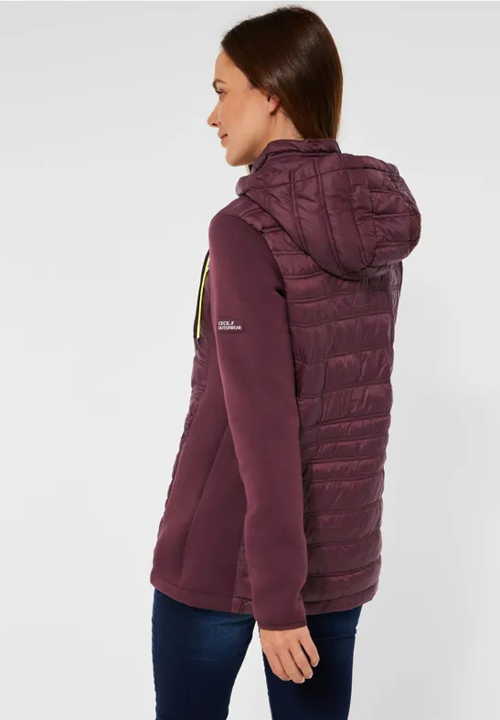 Übergangsjacke mit Kapuze plum
