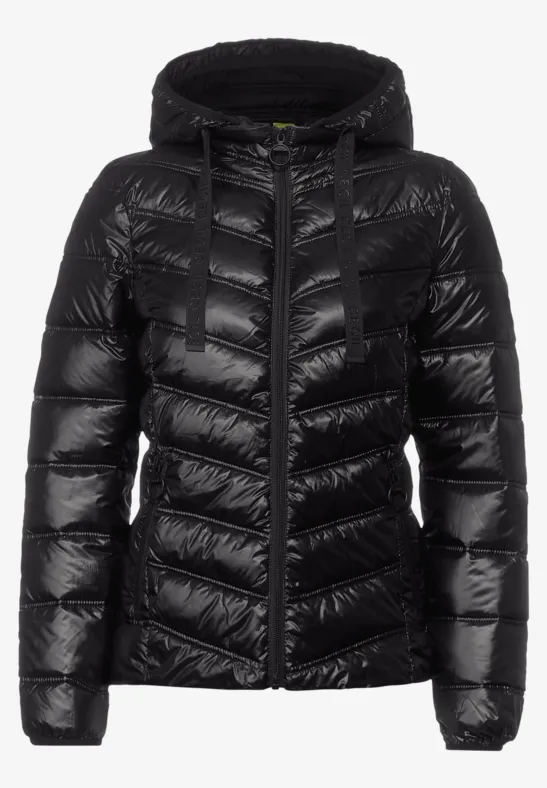 Steppjacke mit Kapuze Black