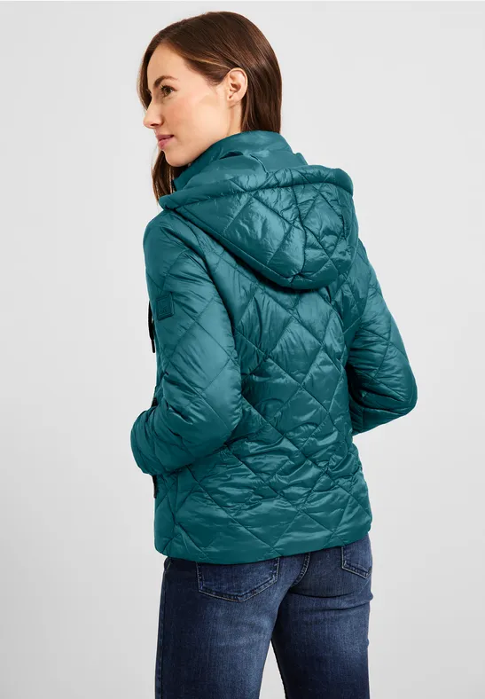 Steppjacke mit Kapuze dark aqua blue