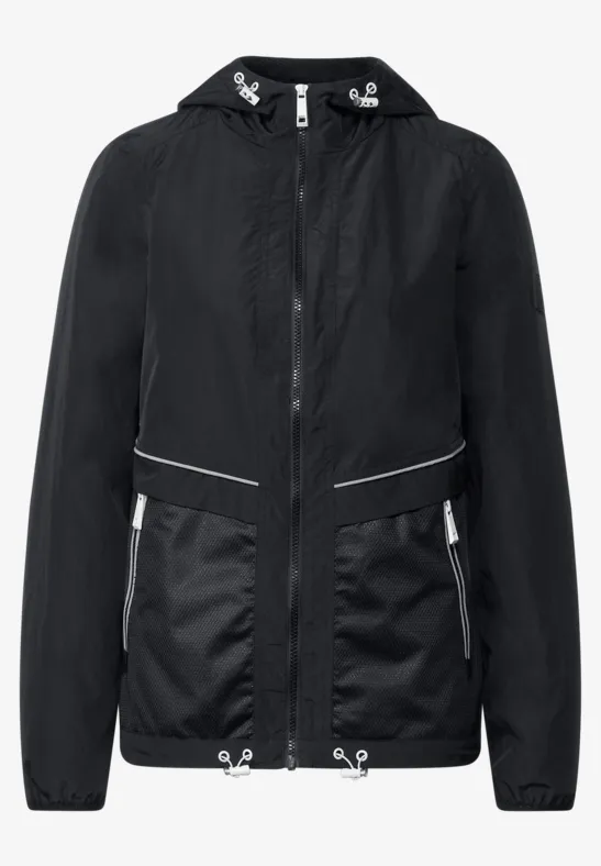 Windbreaker mit Kapuze Black