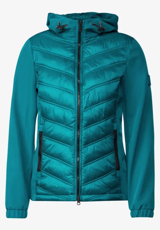 Veste softshell dans un mélange de matières dark aqua blue