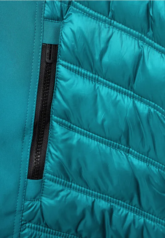 Veste softshell dans un mélange de matières dark aqua blue