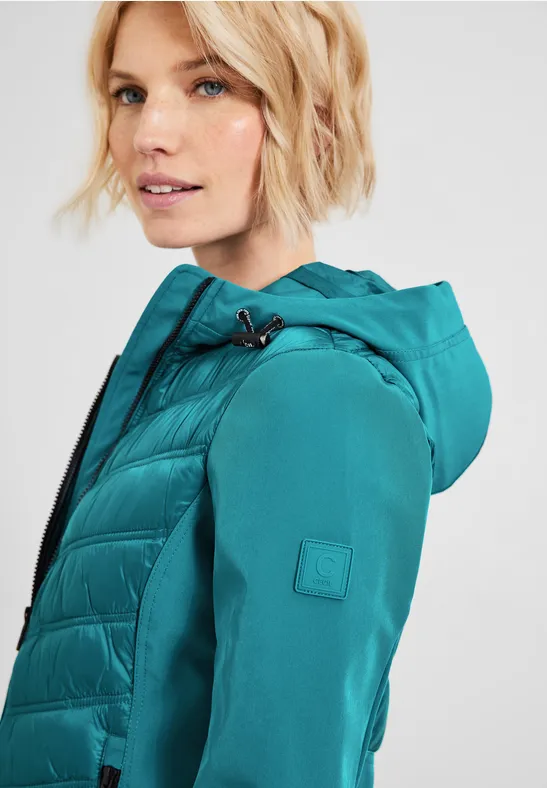 Veste softshell dans un mélange de matières dark aqua blue