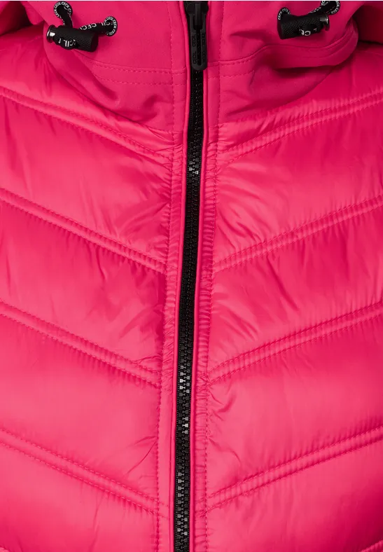 Materialmix Softshelljacke dragonfruit pink