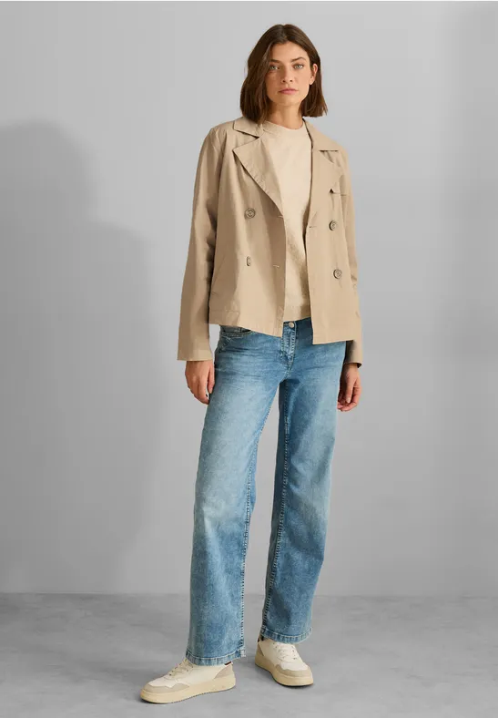 Veste trench courte light toffee