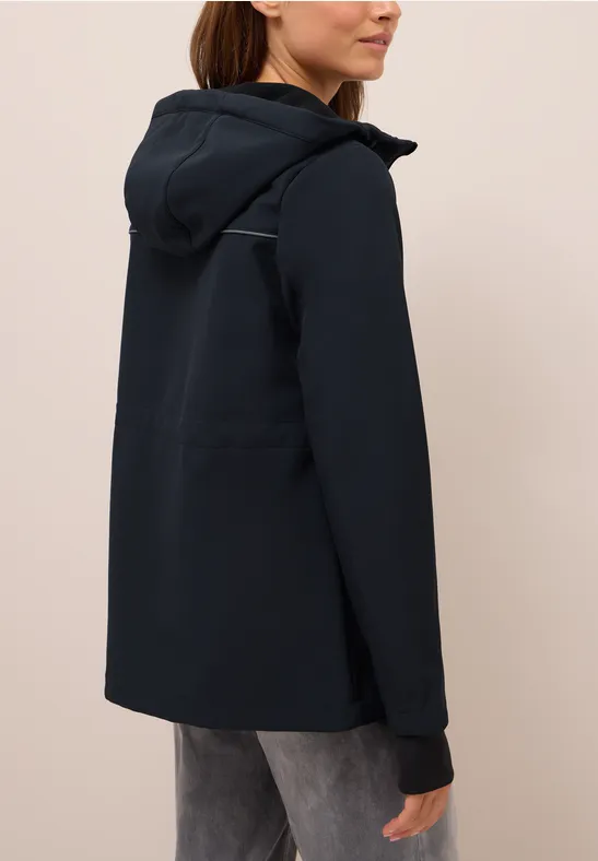 Midi softshell jas dark navy blue