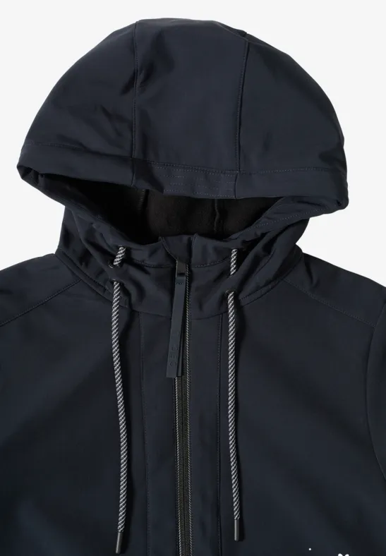 Midi softshell jas dark navy blue