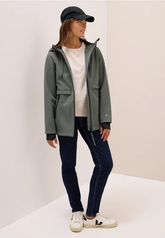 Midi Softshell Jacke pastel olive