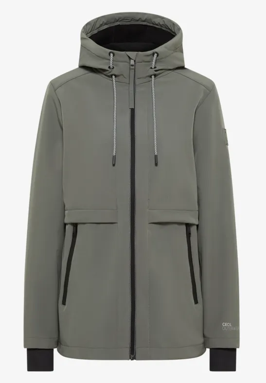 Midi Softshell Jacke pastel olive