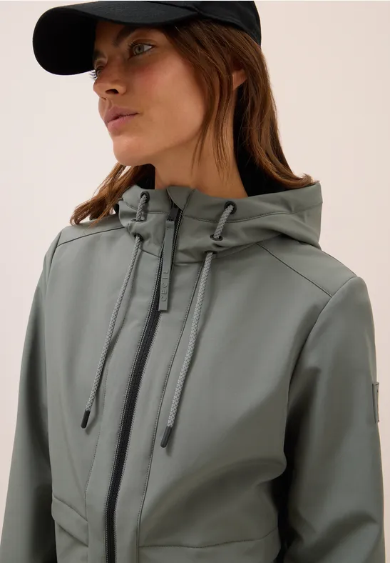 Midi Softshell Jacke pastel olive