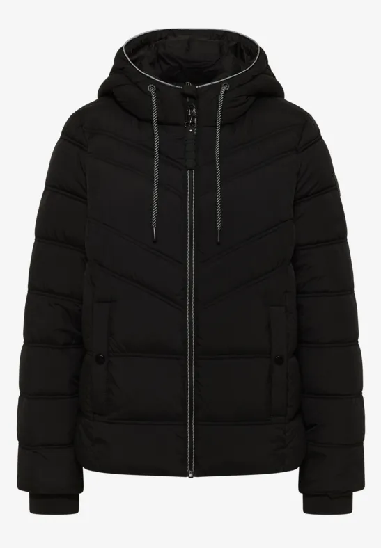 Steppjacke mit Kapuze Black