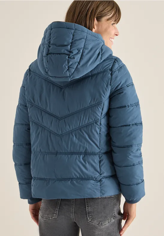Steppjacke mit Kapuze moonstone blue