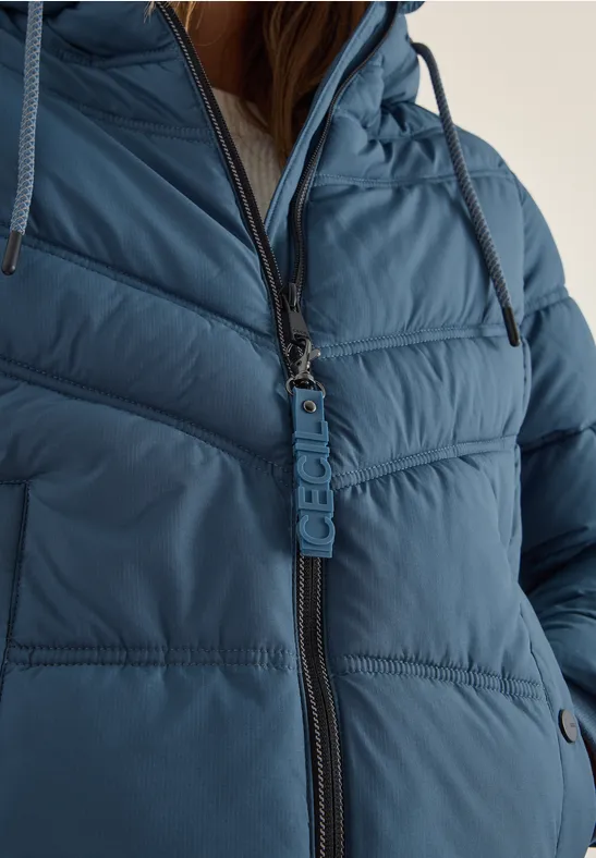 Steppjacke mit Kapuze moonstone blue