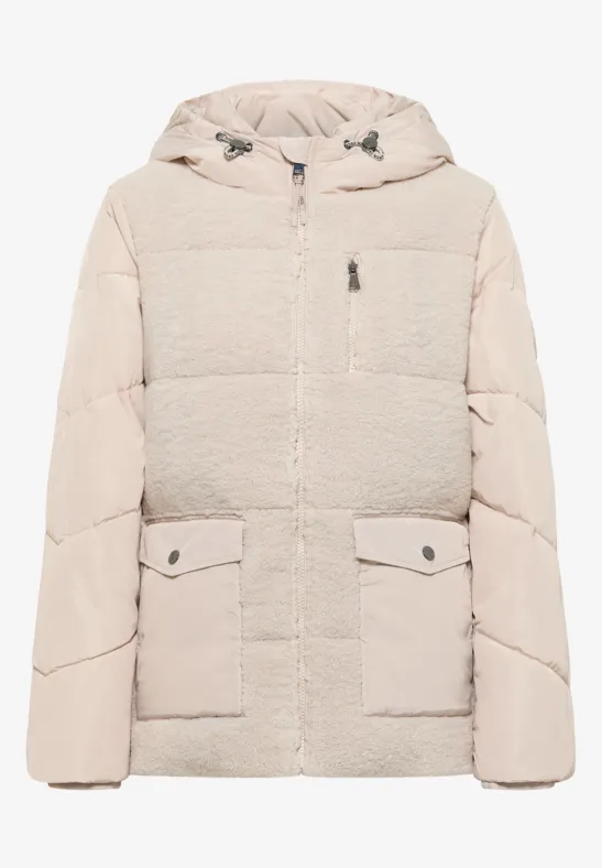 Teddyjas met structuurmix teddy vanilla white