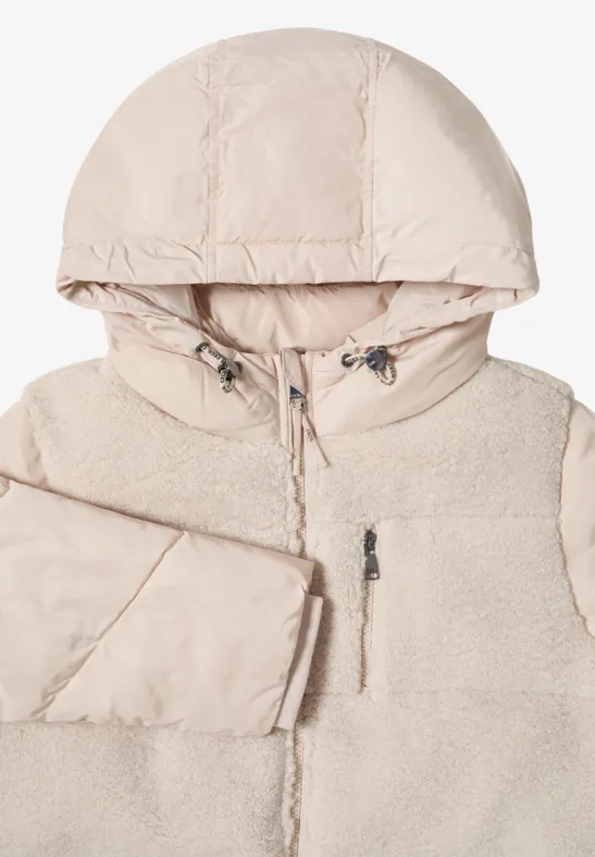 Teddyjas met structuurmix teddy vanilla white