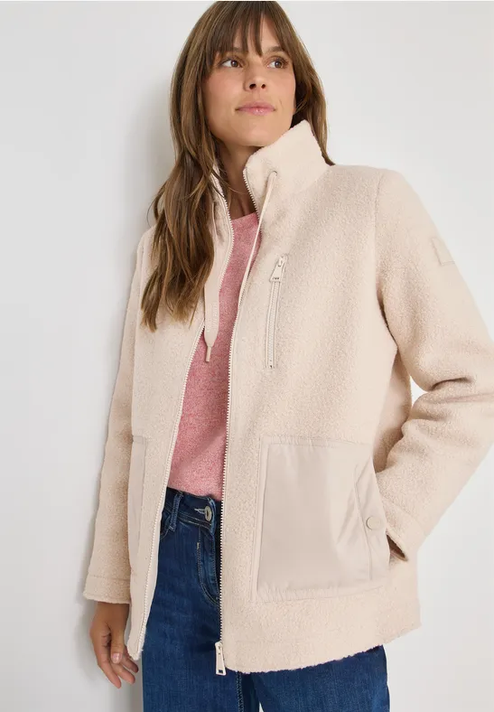 Gezellig jack met details teddy vanilla white