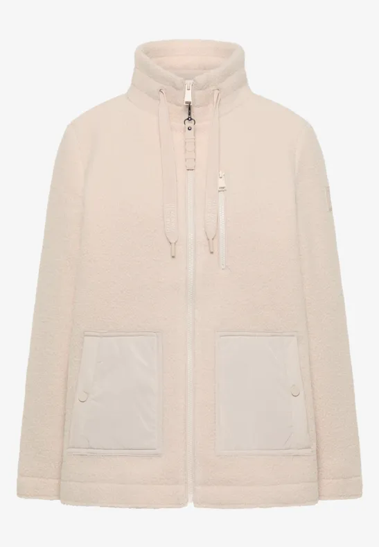 Gezellig jack met details teddy vanilla white