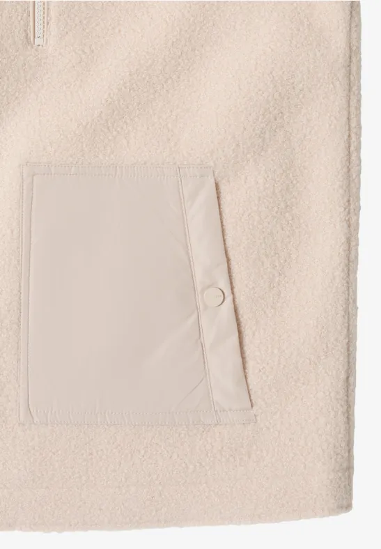 Gezellig jack met details teddy vanilla white
