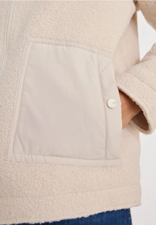 Gezellig jack met details teddy vanilla white
