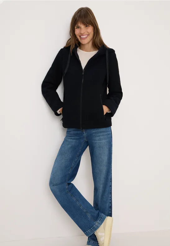 Kurze Wolloptik-Jacke dark navy blue