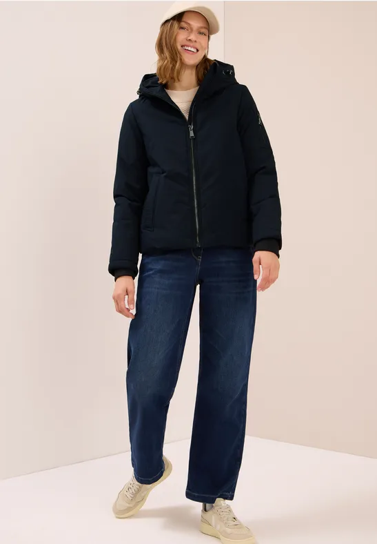Gevoerd jack dark navy blue