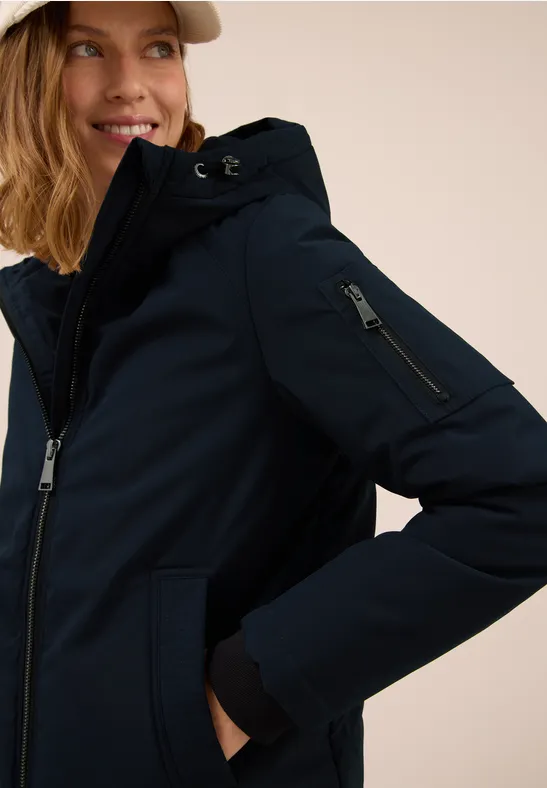 Gevoerd jack dark navy blue