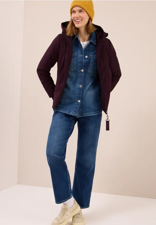 Gevoerd jack dark plum
