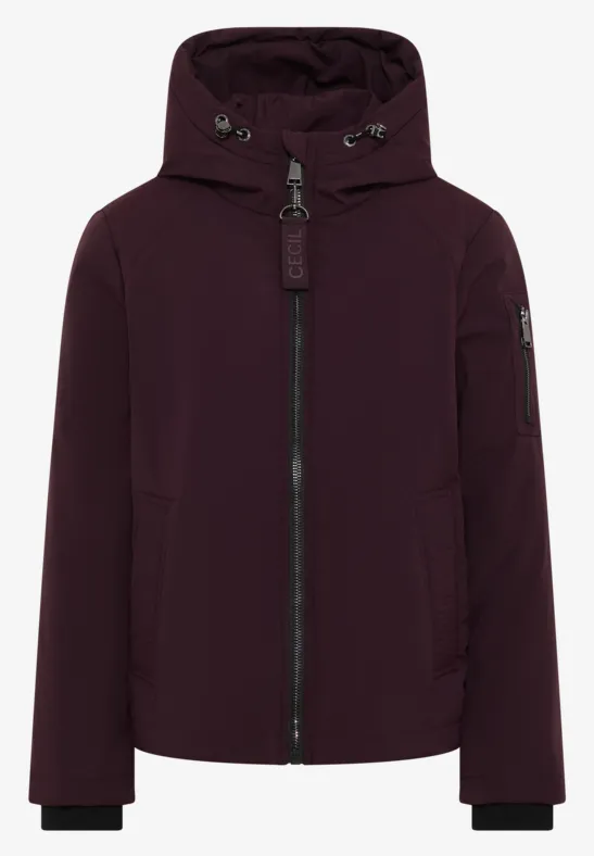 Gevoerd jack dark plum