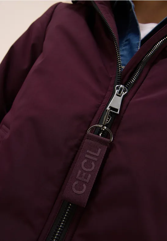 Gevoerd jack dark plum