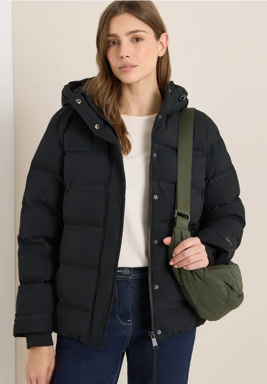 Sportive Jacke mit Kapuze Black