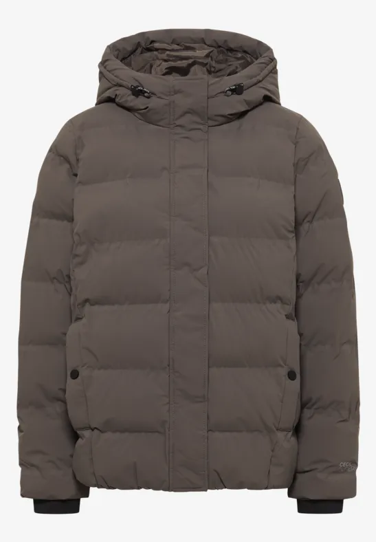 Sportive Jacke mit Kapuze mushroom taupe