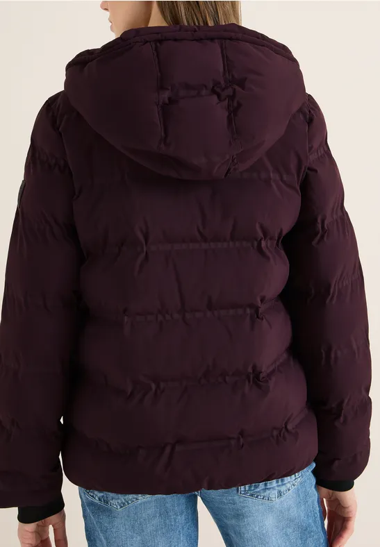 Sportive Jacke mit Kapuze dark plum