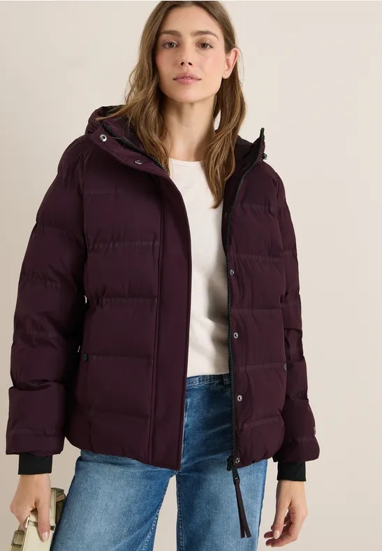 Sportive Jacke mit Kapuze dark plum