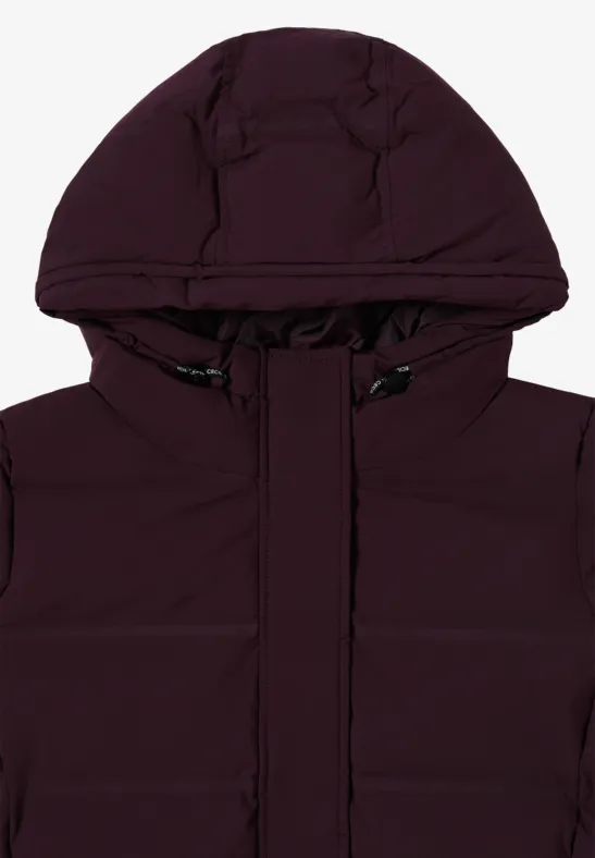 Sportive Jacke mit Kapuze dark plum