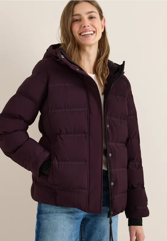 Sportive Jacke mit Kapuze dark plum