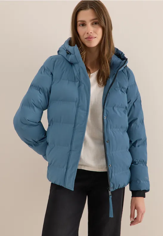 Sportive Jacke mit Kapuze moonstone blue